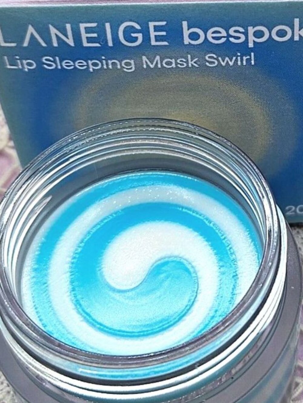 LANEIGE Bespoke Lip Sleeping Mask Swirl - Blue Cream Soda & Champagne 20g New
